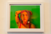 Laurence Philomène - Green Self-Portrait, 2019 Framed Print