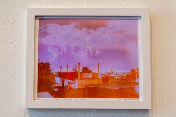 Laurence Philomène -  Fireworks in Oaxaca, 2020 Framed Print